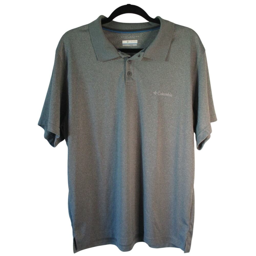 Columbia Men's Gray Short Sleeve Stretch Omni Shade Polo Shirt Size XL